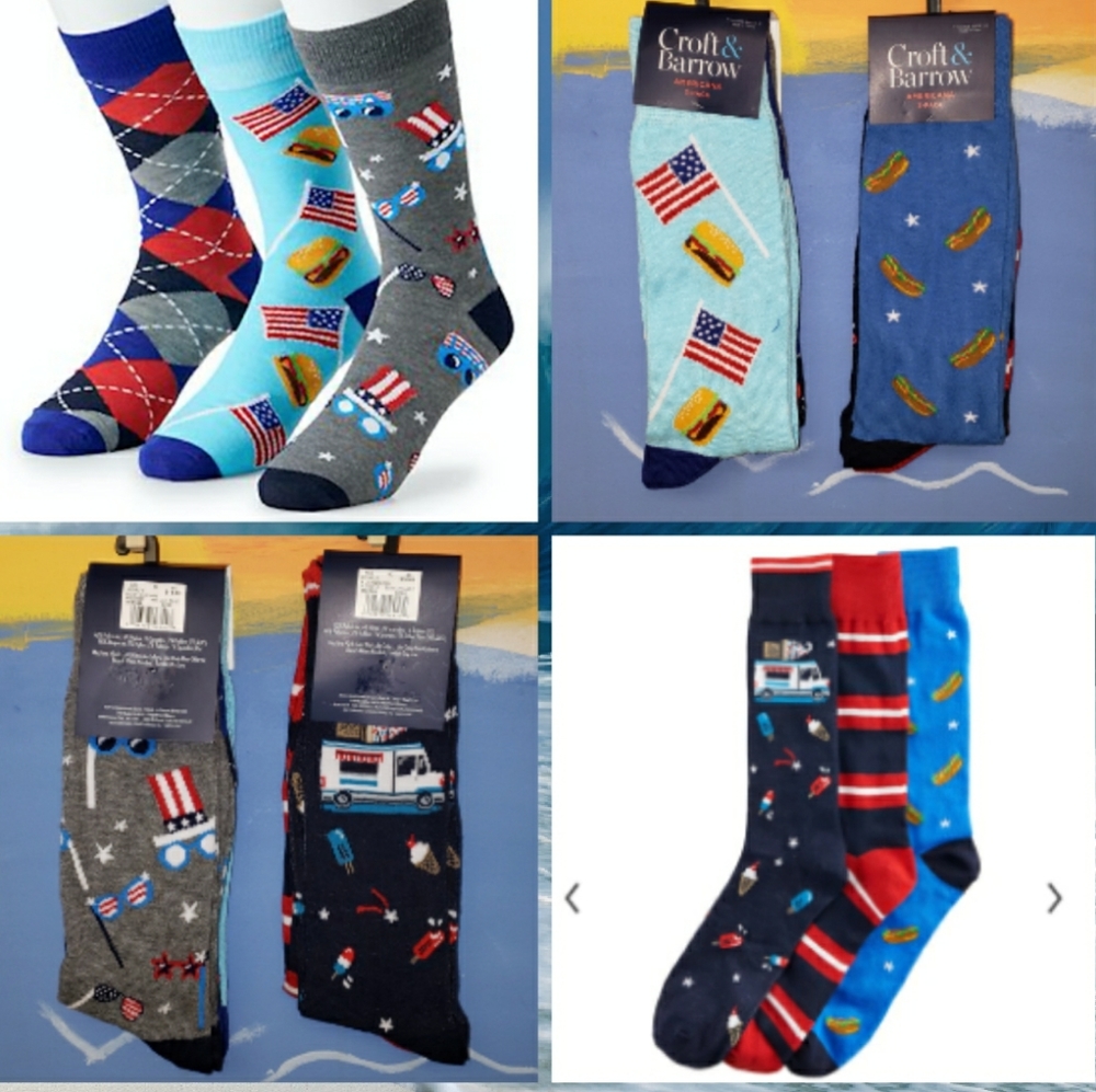 6 pair stylish crew socks